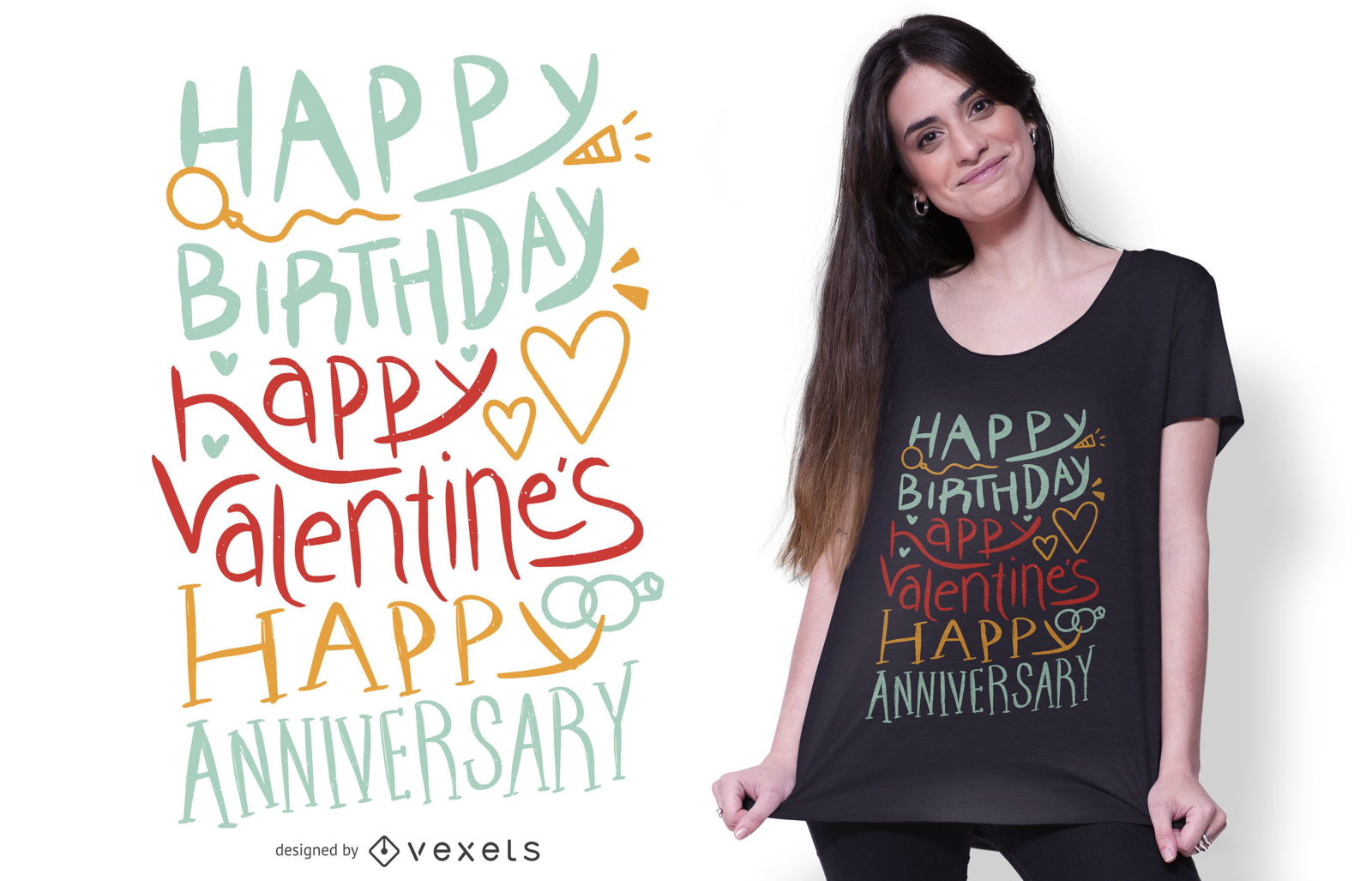 Diseño de camiseta Happy Celebration