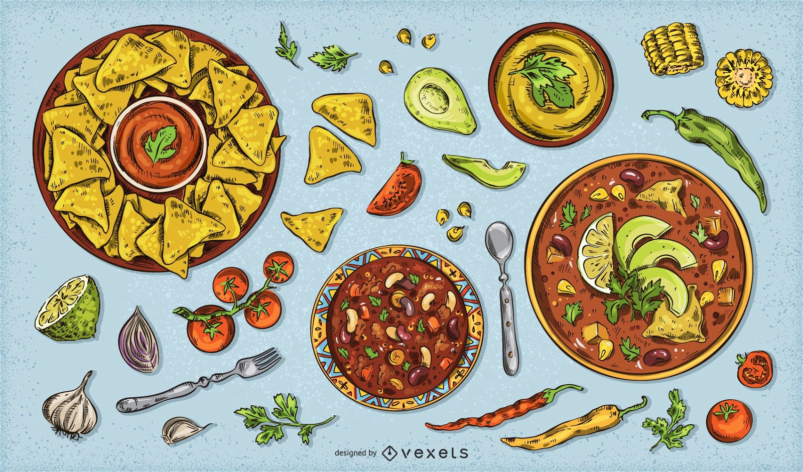 5 De Mayo mexikanisches Food Design Pack