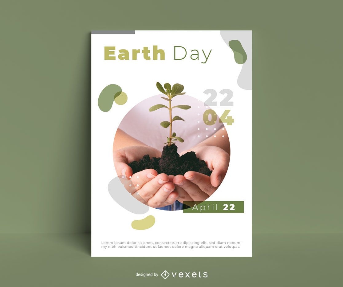 Earth day poster template