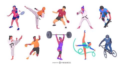 Sport Athletes Fiat Illustration Pack