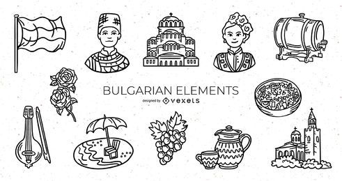 Bulgarian Stroke Elements Design Pack