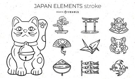 Japan Elements Stroke Design Pack