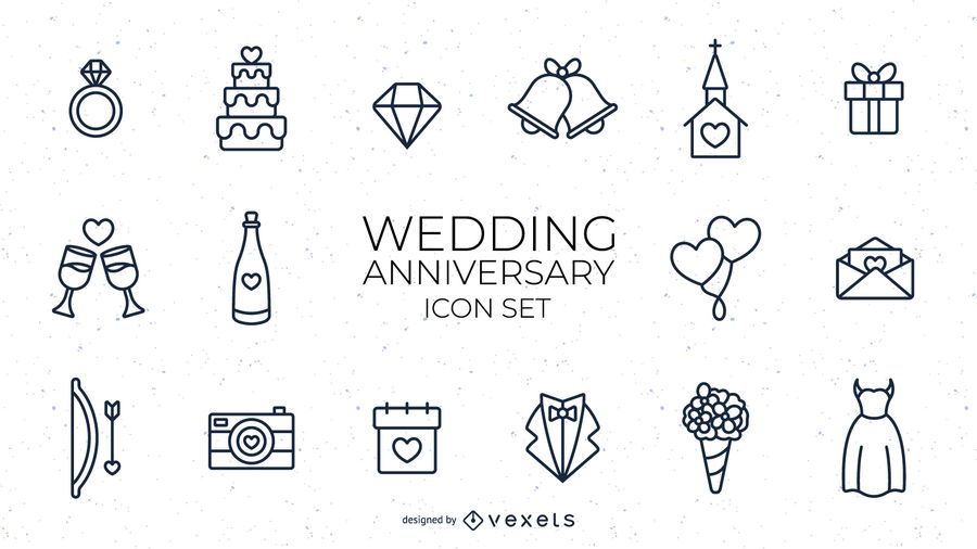 Wedding anniversary stroke set Wedding anniversary stroke set
