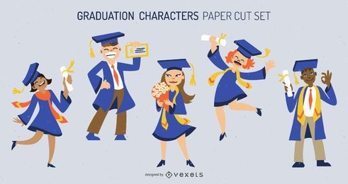 Conjunto de personajes de graduación