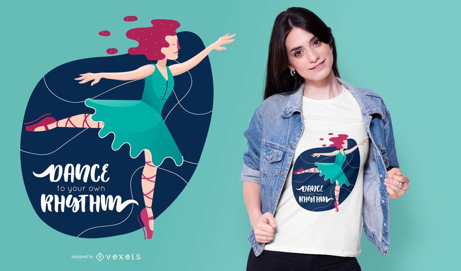 Ballerina quote t-shirt design Ballerina quote t-shirt design