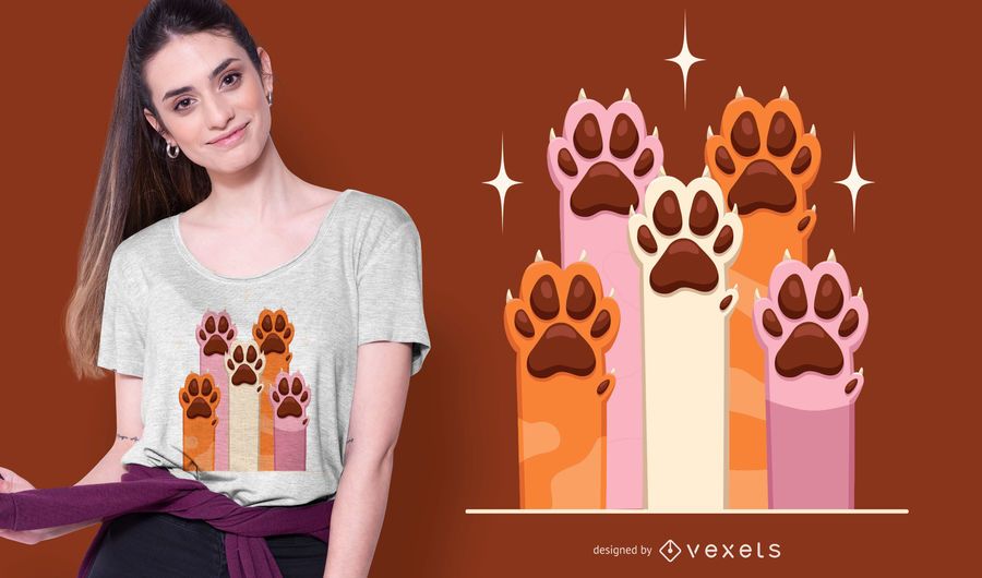 Dog paws t-shirt design Dog paws t-shirt design