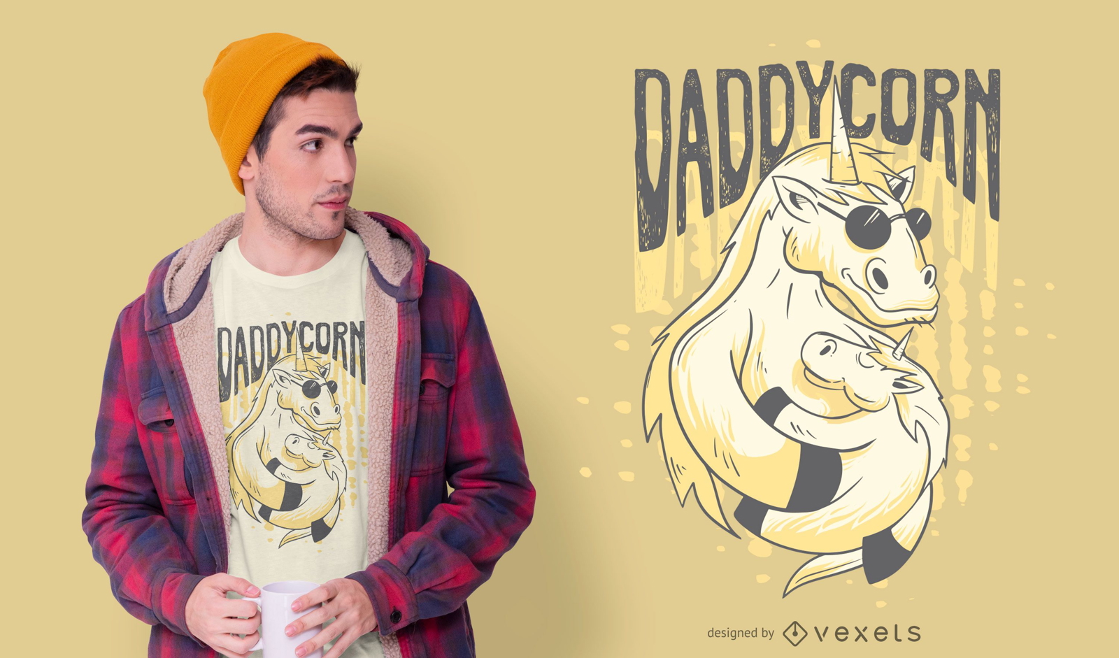Design de t-shirt Daddycorn Unicorn