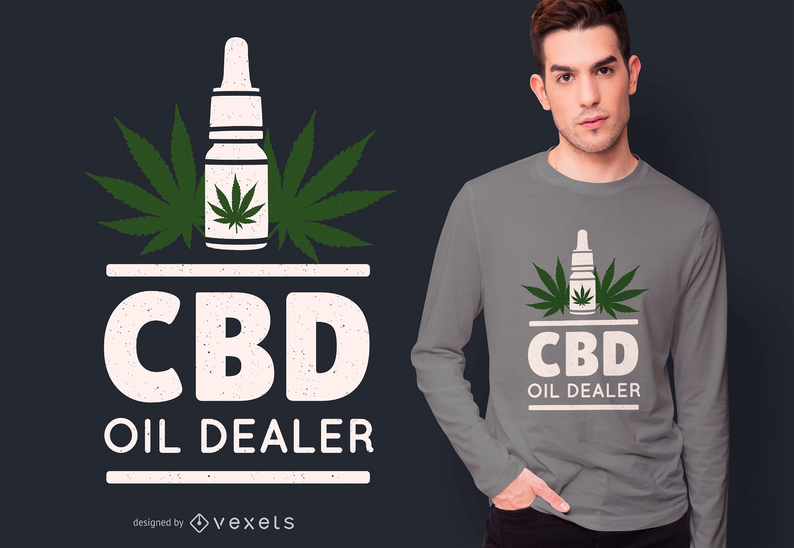 CBD Oil T-shirt Design