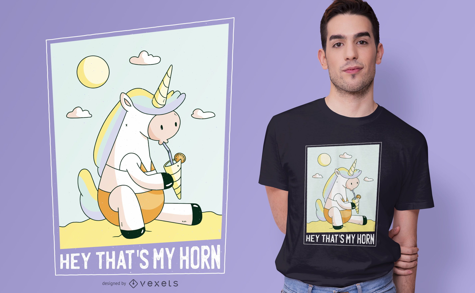 Unicorn Drink Quote T-Shirt Design