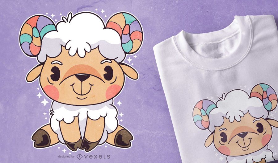 Cute aries t-shirt design Cute aries t-shirt design
