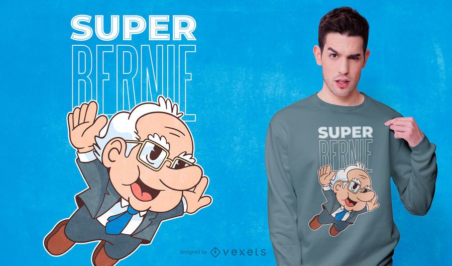 Design de camiseta super bernie Design de camiseta super bernie