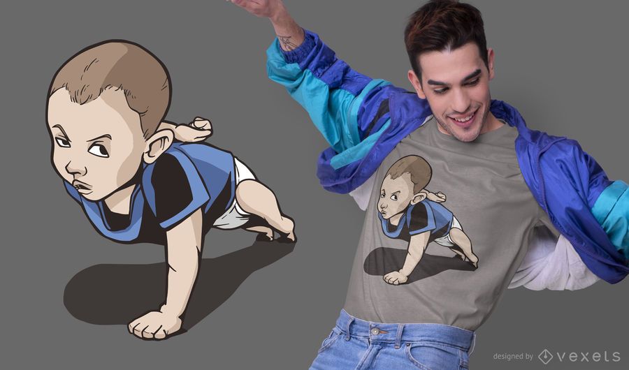 Baby push-up t-shirt design Baby push-up t-shirt design