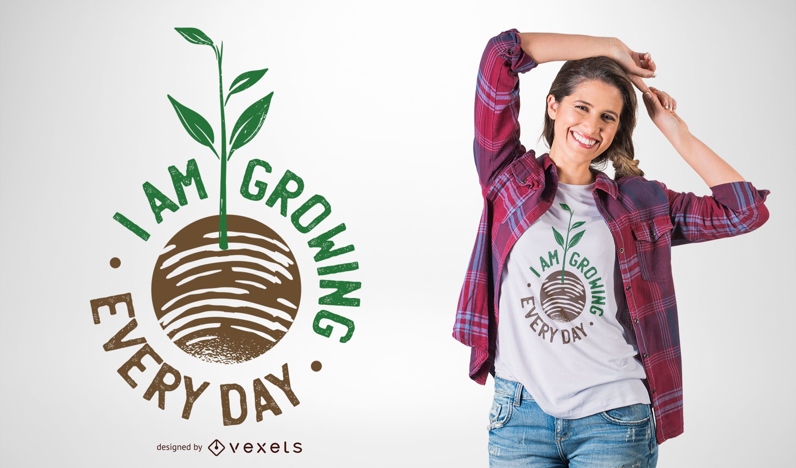Diseño de camiseta de cita de cultivo de plantas