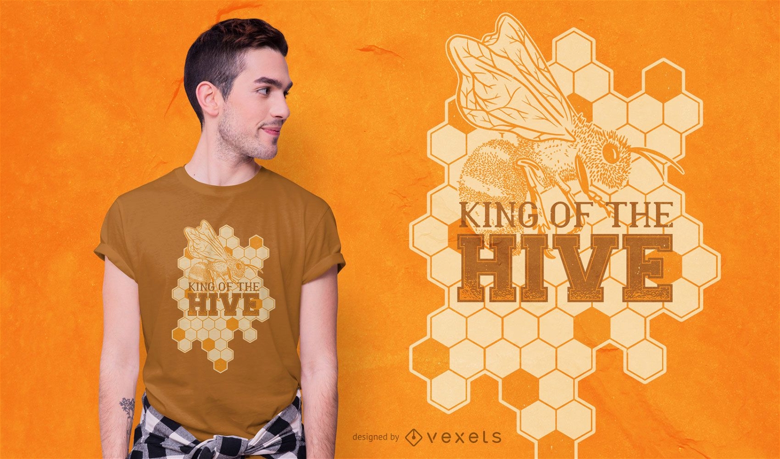 Bee king t-shirt design