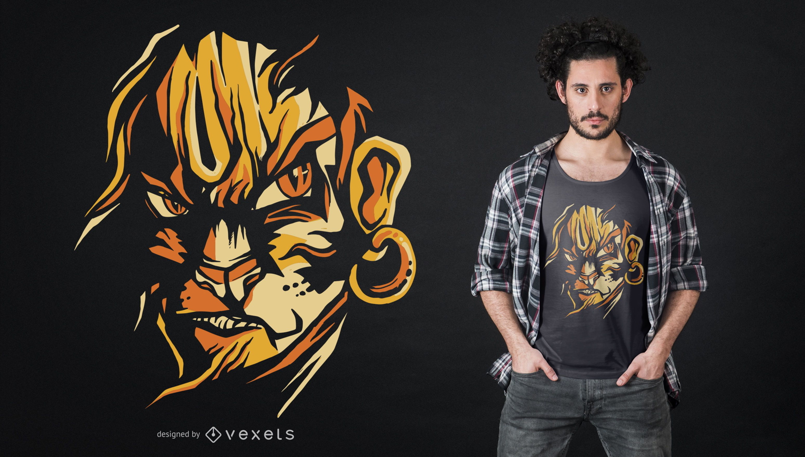 Design de t-shirt Lord Hanuman