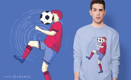 Design engraçado de camisetas de futebol