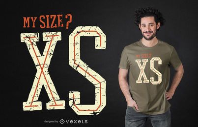 Design de camiseta tamanho xs