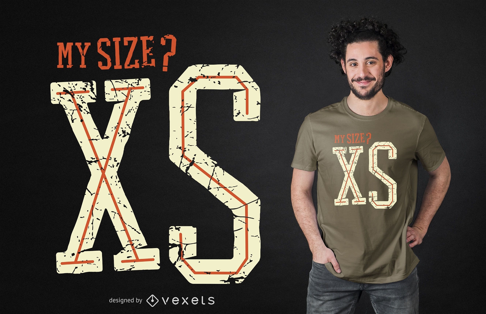 Design de camiseta tamanho xs