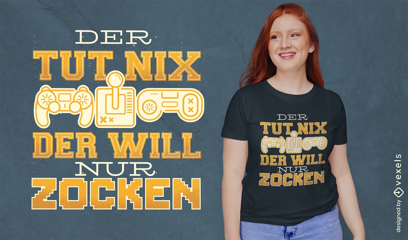 Spiel deutsches Zitat T-Shirt-Design
