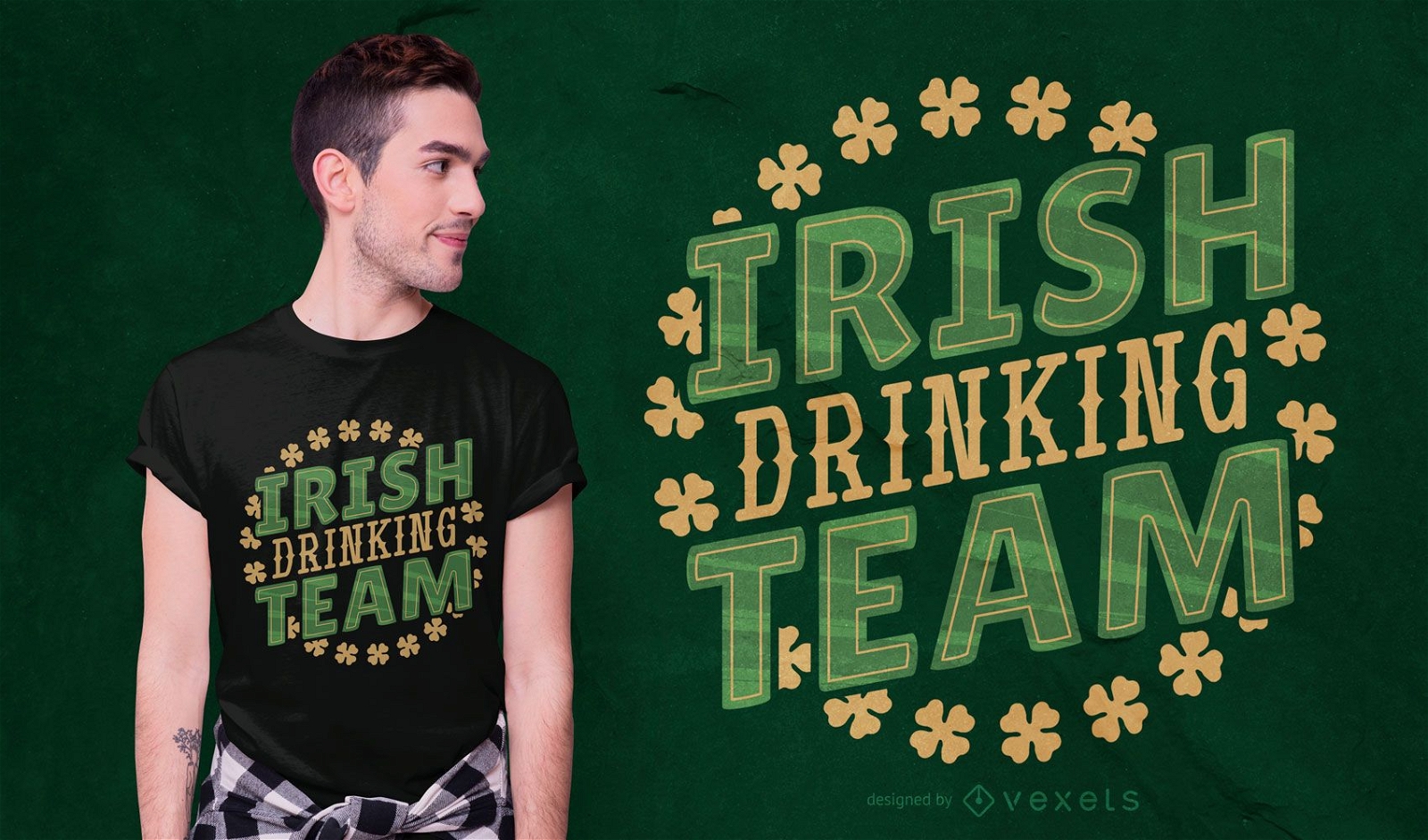 Design de camiseta do time irlandês de bebidas