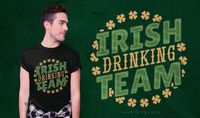 Irish Drinking Team T shirt Design Vector Download