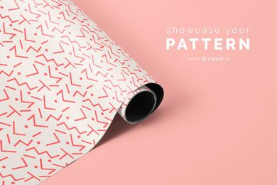 Fabric Roll Pattern Mockup Fabric Roll Pattern Mockup
