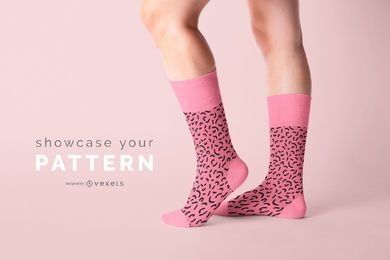 Pattern Socks Merch Mockup