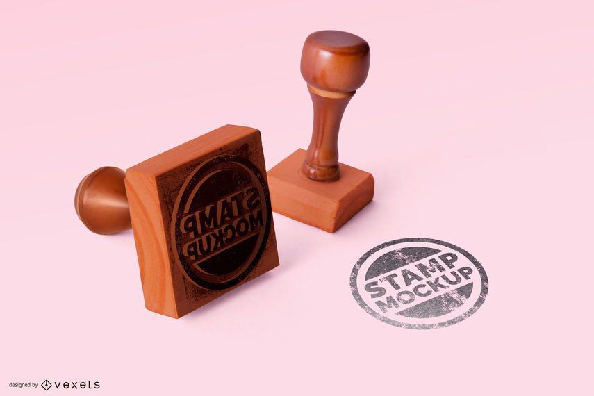 Rubber Stamp Set Mockup Rubber Stamp Set Mockup