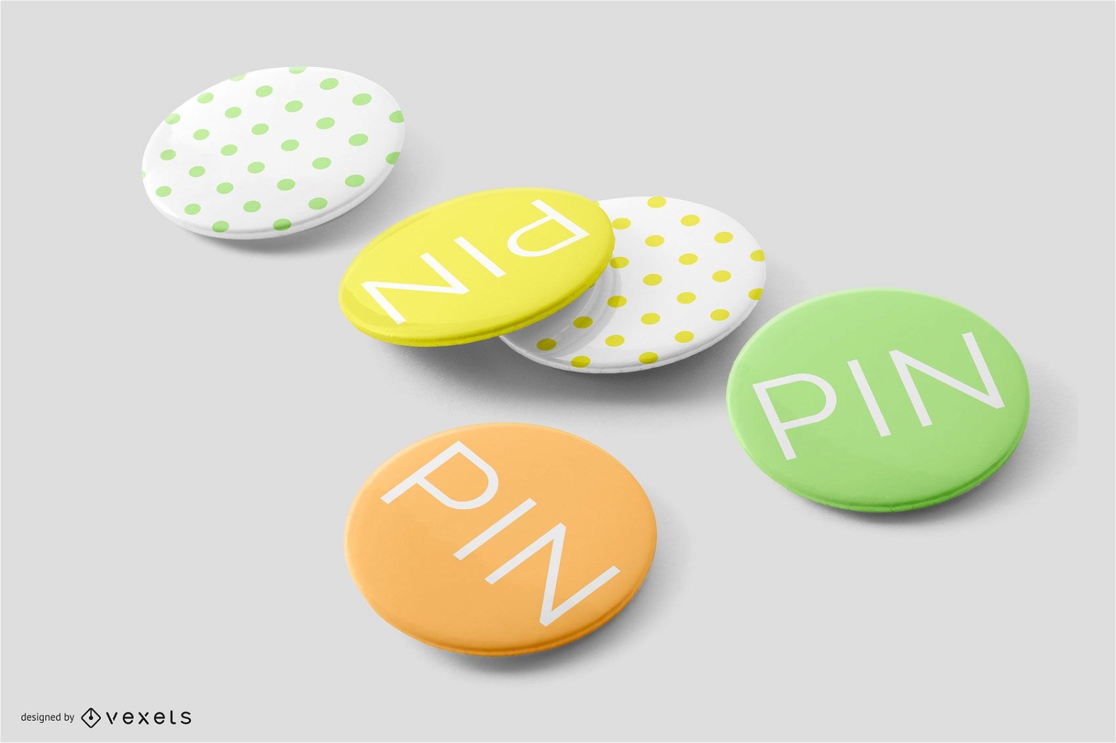 Pin Set Object Mockup Composition