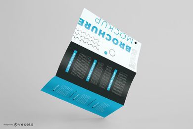 Design de maquete de brochura aberta