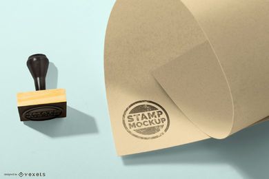 Rubber Stamp Round Logo Mockup Rubber Stamp Round Logo Mockup