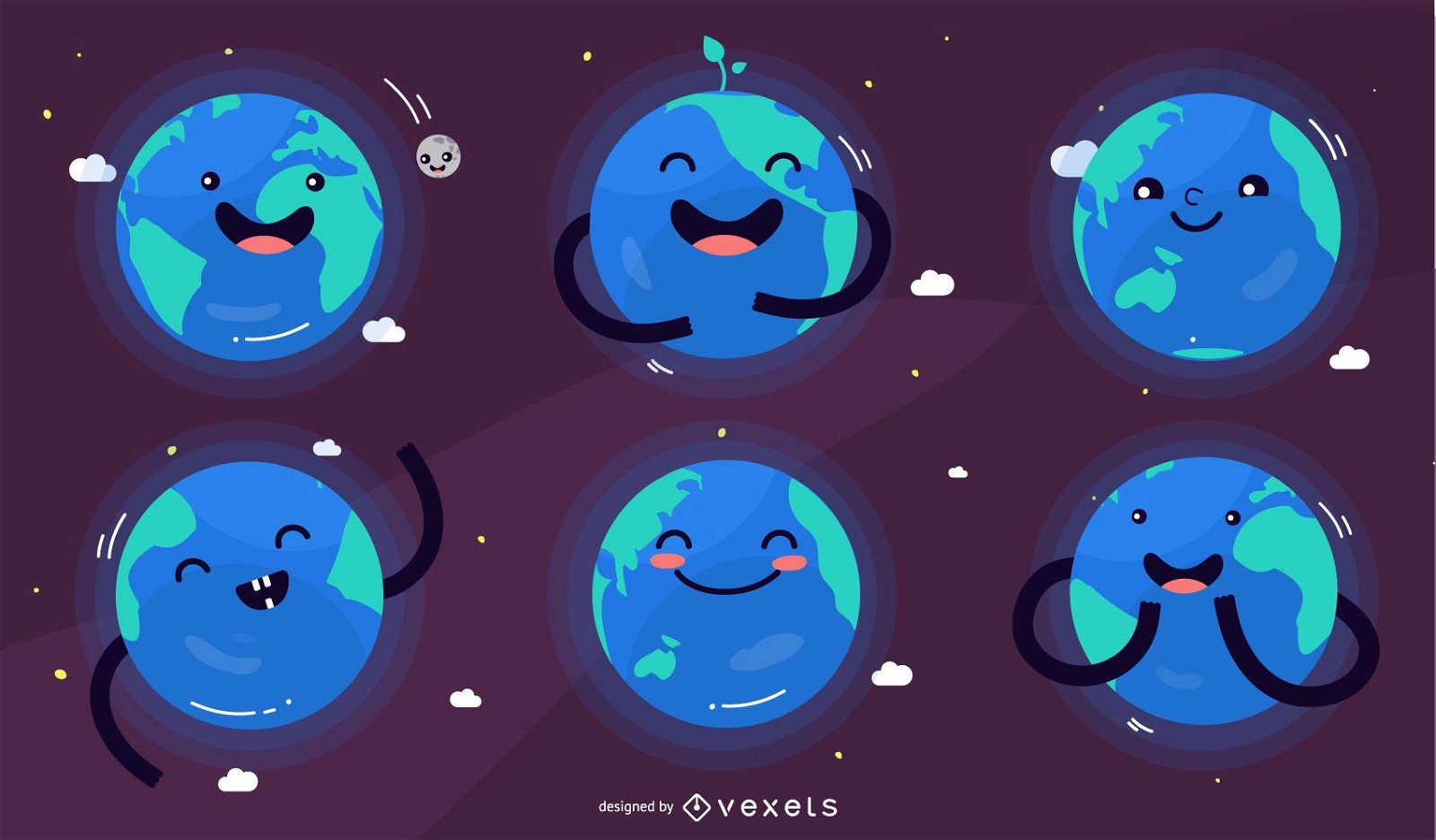 Conjunto de caracteres del planeta tierra