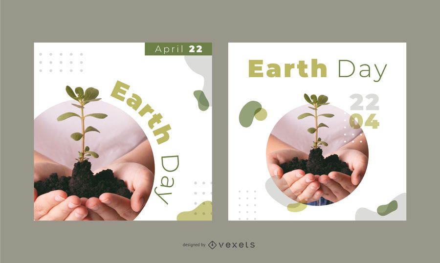 Earth day banner set Earth day banner set