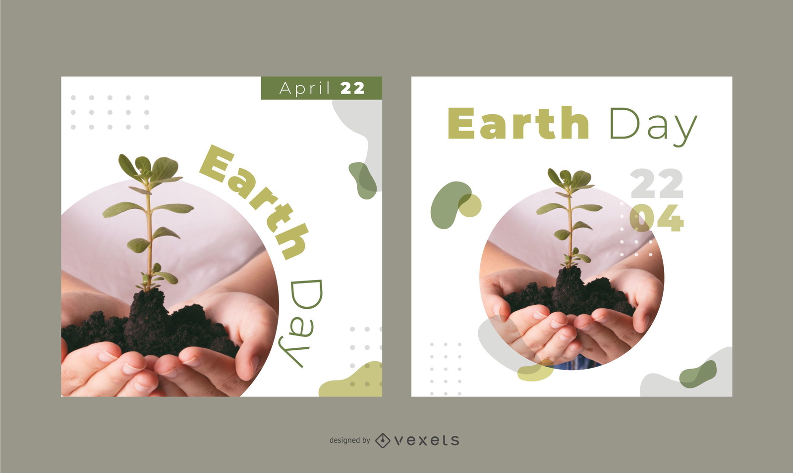 Earth day banner set