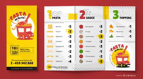 Diseño de plantilla de menú de camión de comida