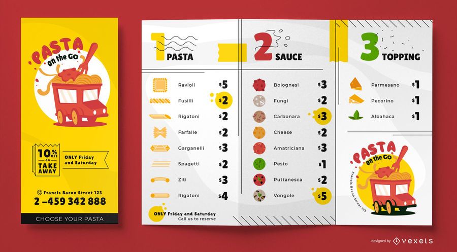 Diseño de plantillas de menú de camiones de comida Diseño de plantillas de menú de camiones de comida
