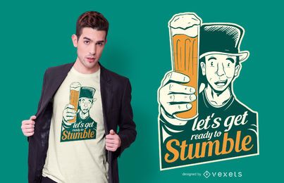 Design de camiseta com citações de cerveja do Dia de São Patrício