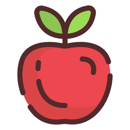 Traço de ícone de maçã Desenho PNG