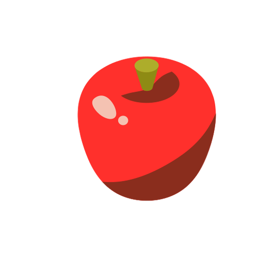 Apfel süß rot isometrisch PNG-Design