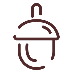 Trazo de bellota de roble otoñal Diseño PNG