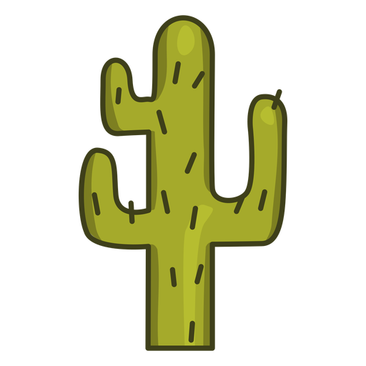 Bunter Symbolstrich der Kaktuspflanze PNG-Design
