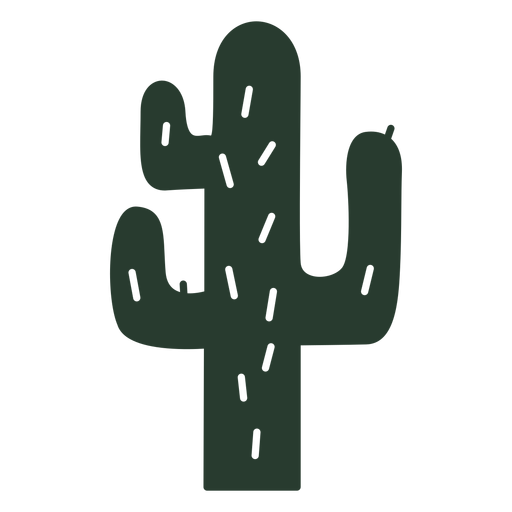 Kaktuspflanzensilhouette PNG-Design