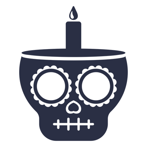 Calavera skull candle