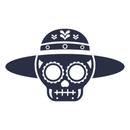 Sombrero de calavera calavera Diseño PNG