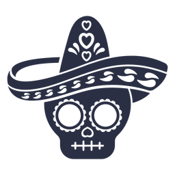 Calavera skull sombrero PNG Design
