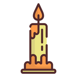 Traço de ícone de vela Desenho PNG