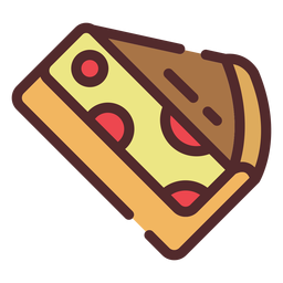 Traço de ícone de torta de cereja Desenho PNG