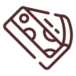 Cherry pie stroke PNG Design
