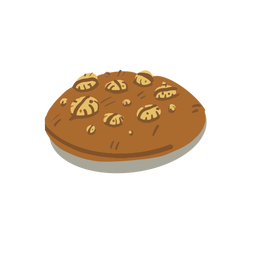 Galleta de chocolate isométrica Diseño PNG