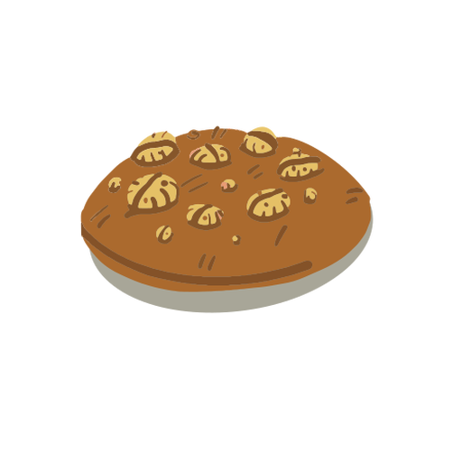 Chocolate cookie isometric PNG Design